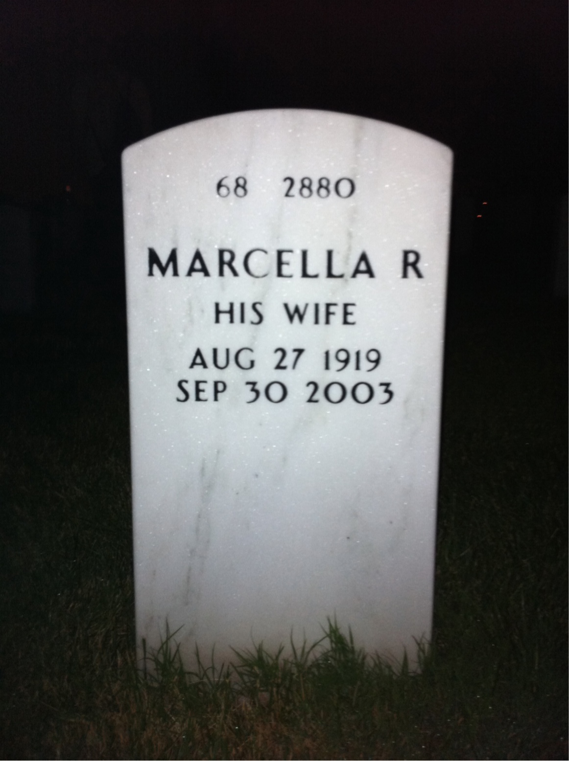 Back of headstone — Raymond Kempf