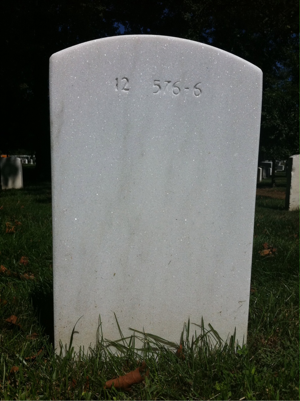 Back of headstone — William Henry Hill
