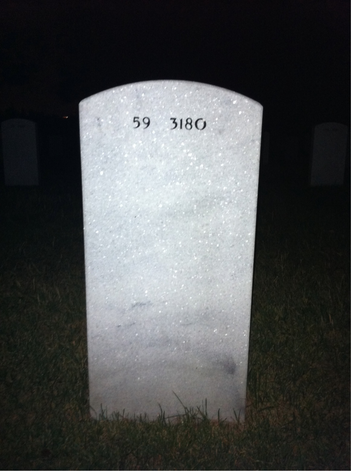 Back of headstone — John Carlisle