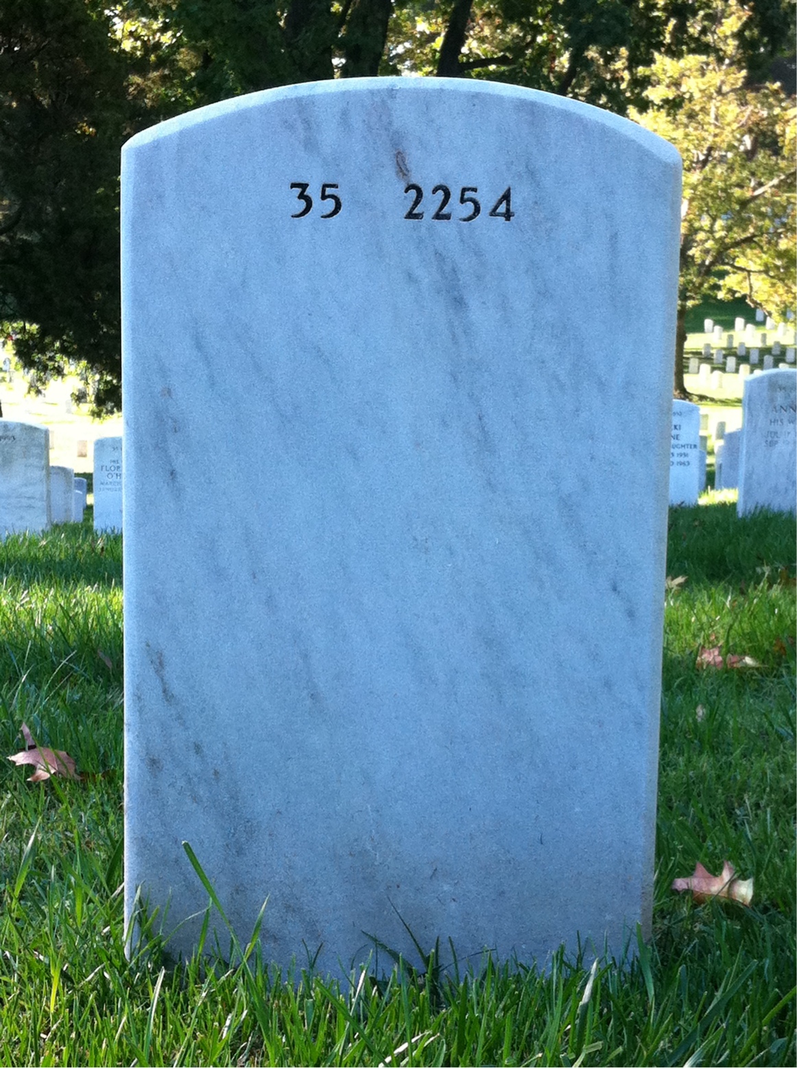 Back of headstone — Robert Mosier