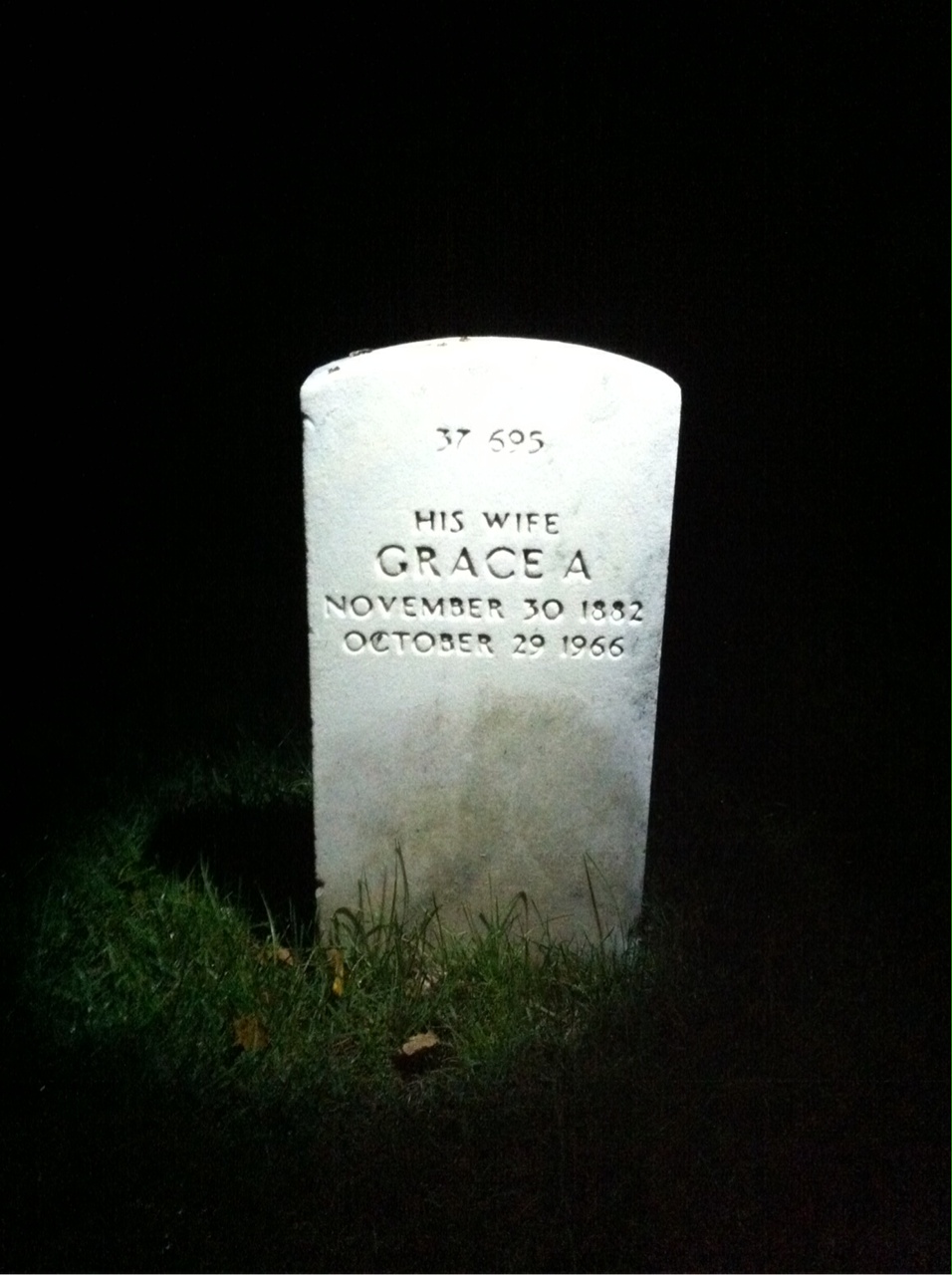 Back of headstone — Thomas Brice Connell