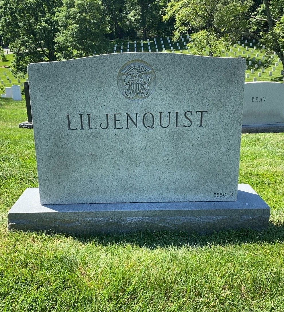 Back of headstone — Lorenzo Liljenquist
