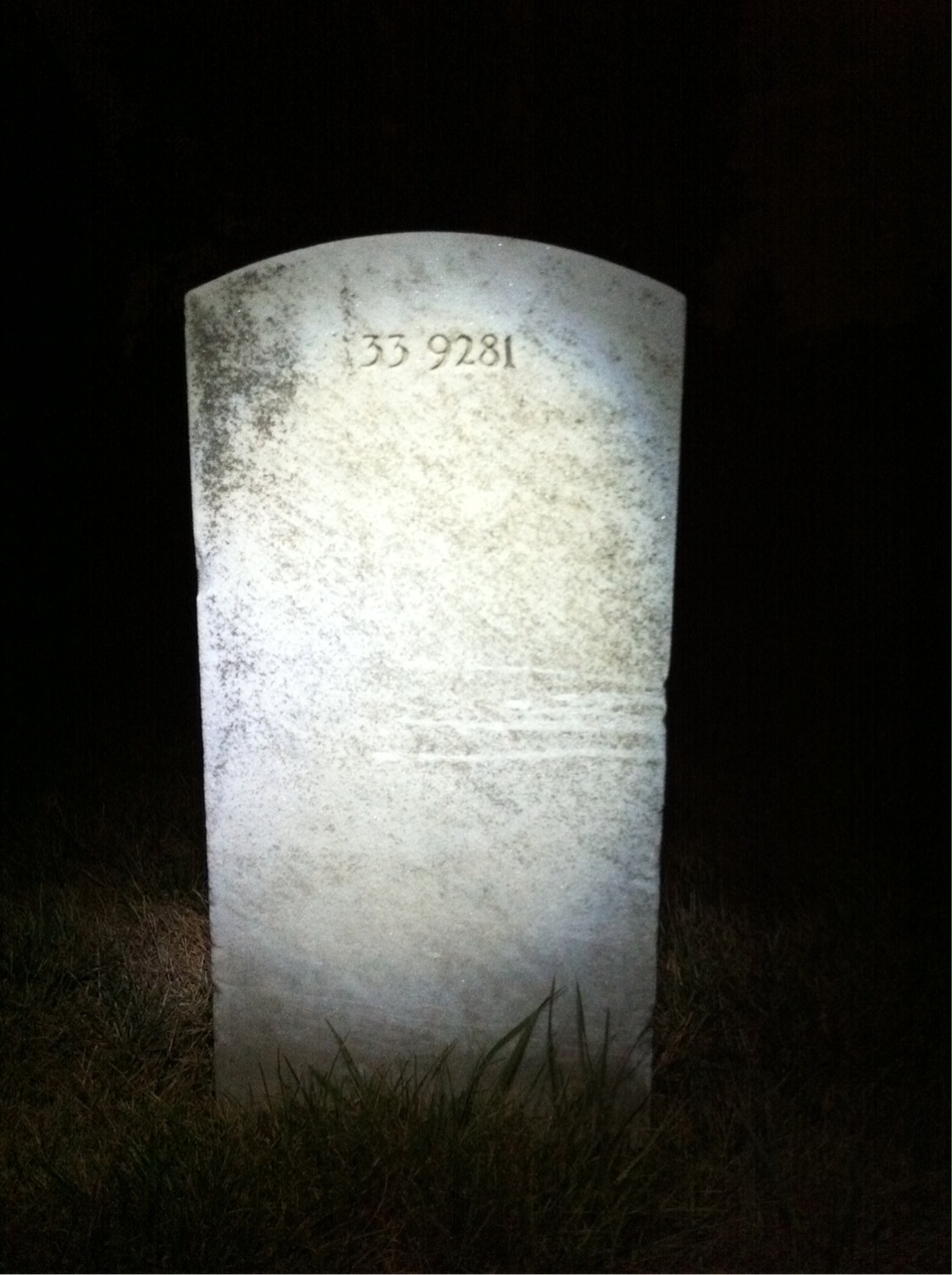 Back of headstone — Charles Bogart