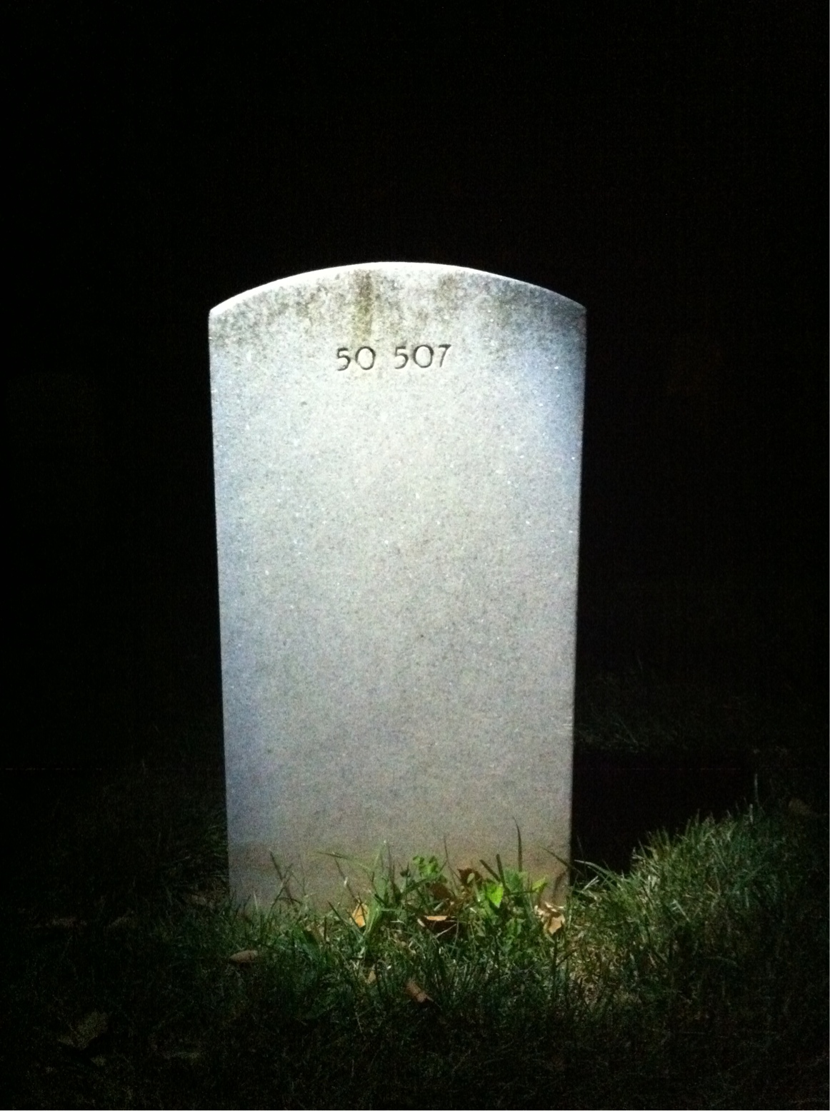 Back of headstone — William Albrecht