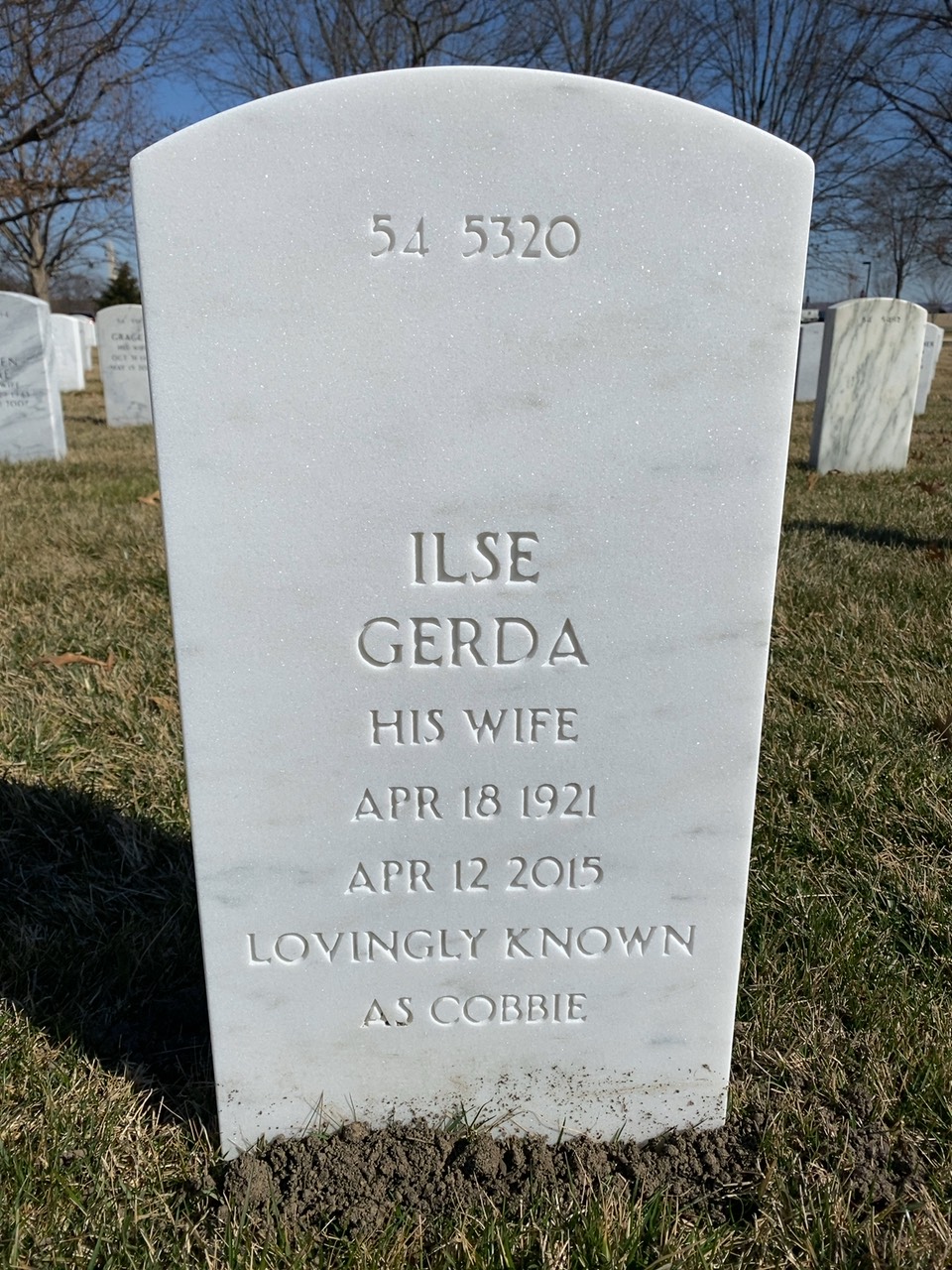 Back of headstone — Dale Cauble