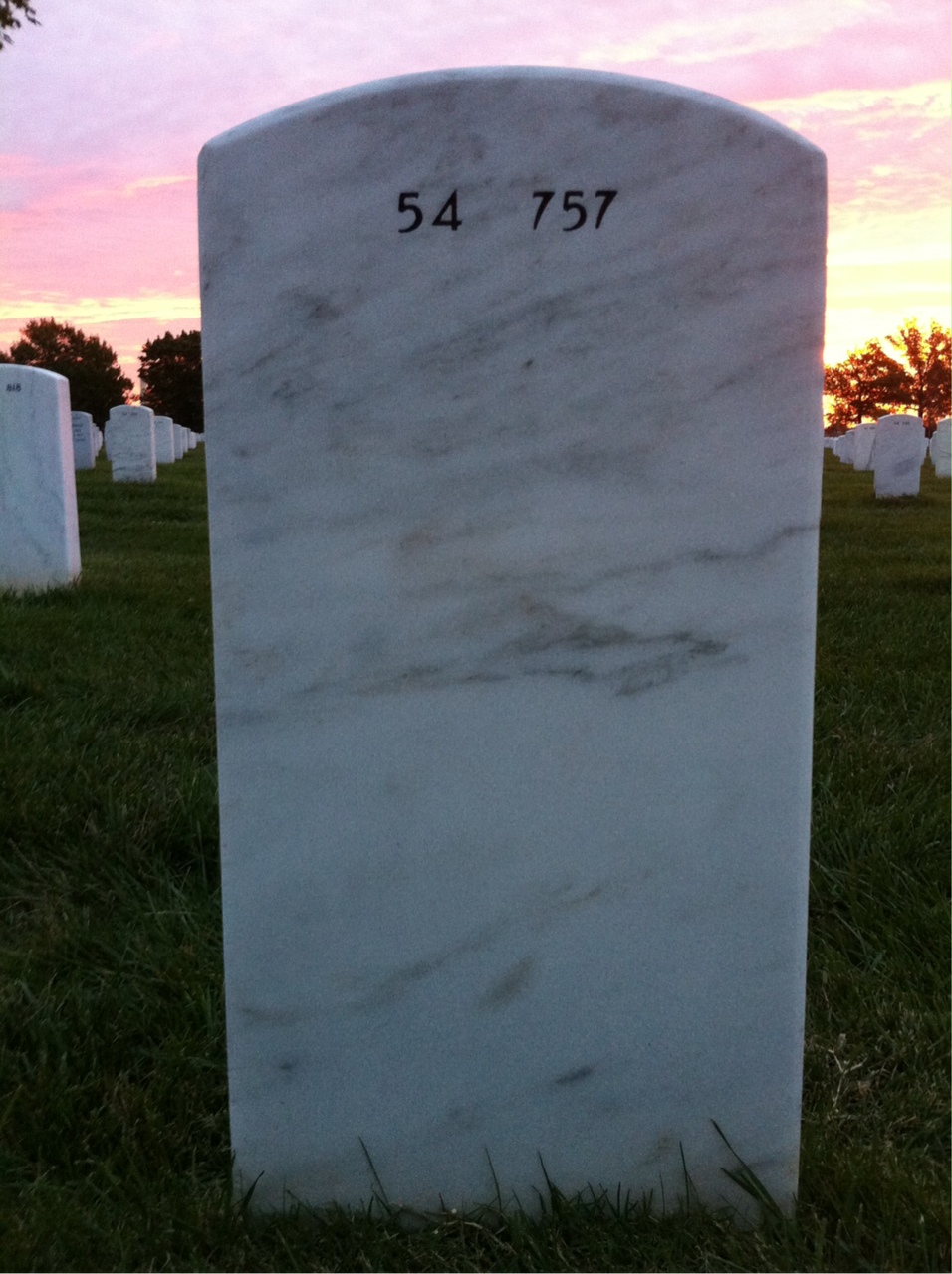 Back of headstone — John Dure