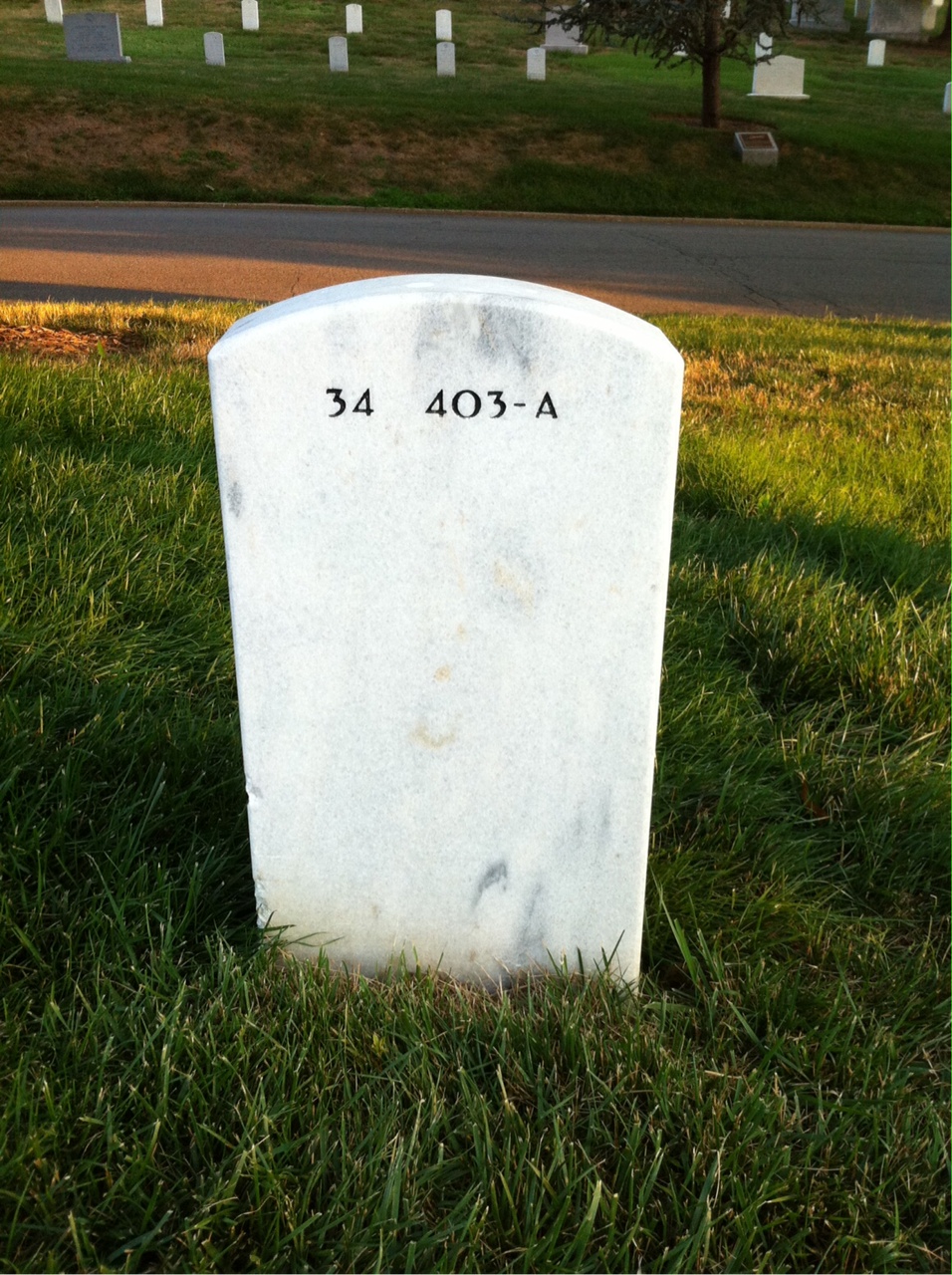 Back of headstone — Anita M Harfman