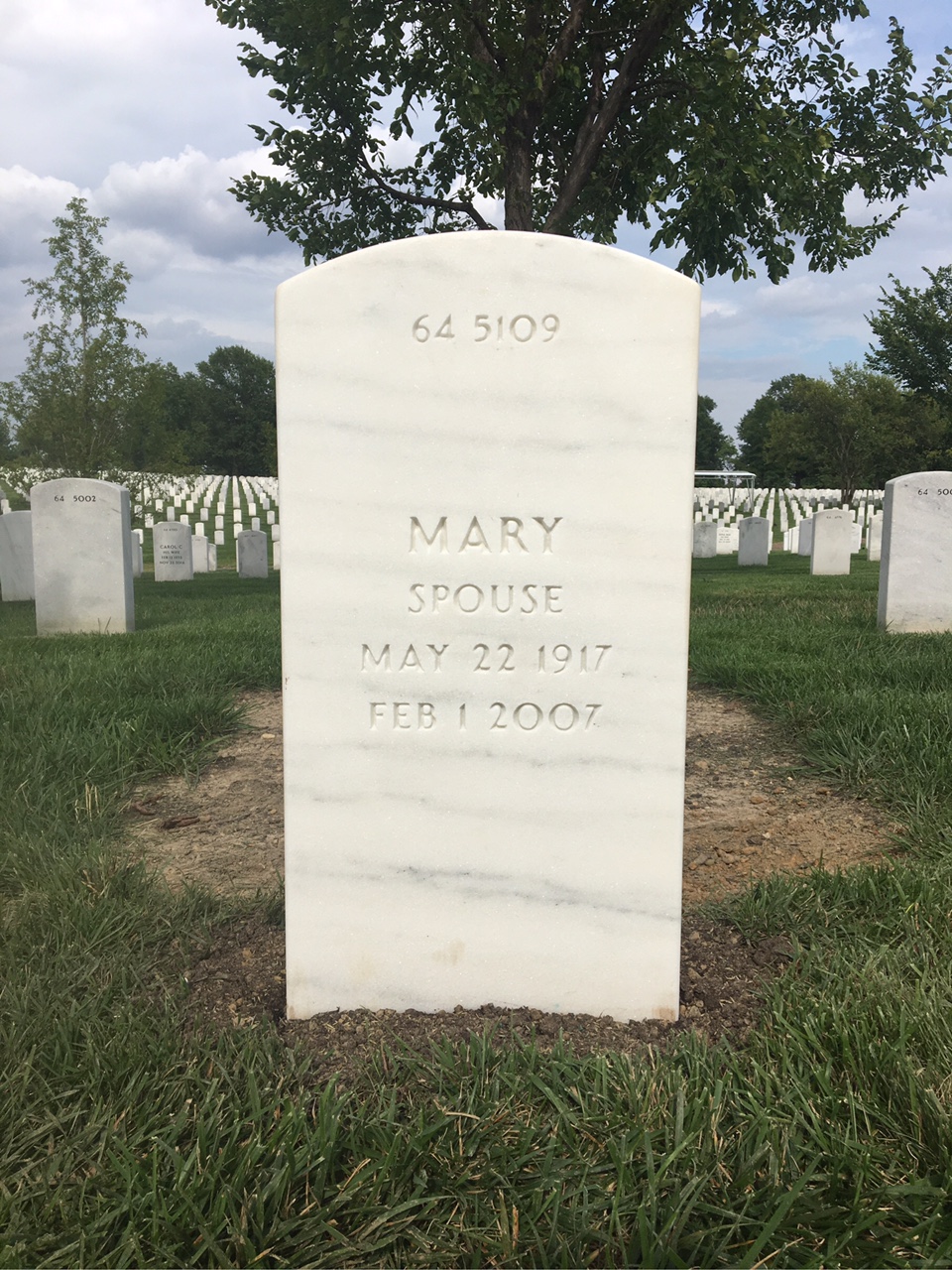 Back of headstone — Edward Guzy