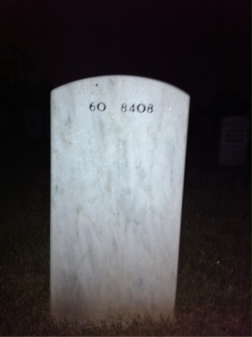 Back of headstone — Robert Chiomento