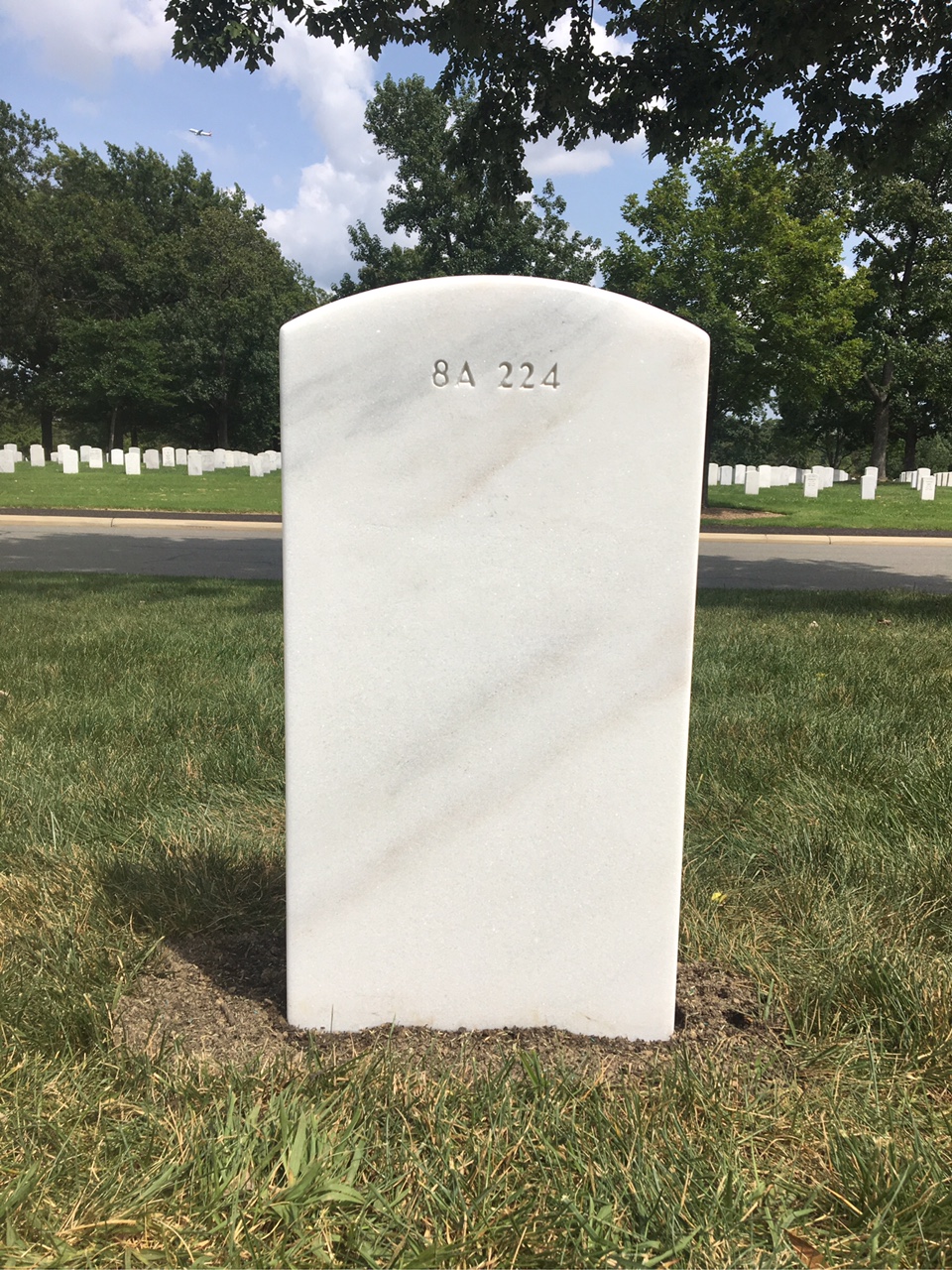 Back of headstone — Thomas P Sharkey