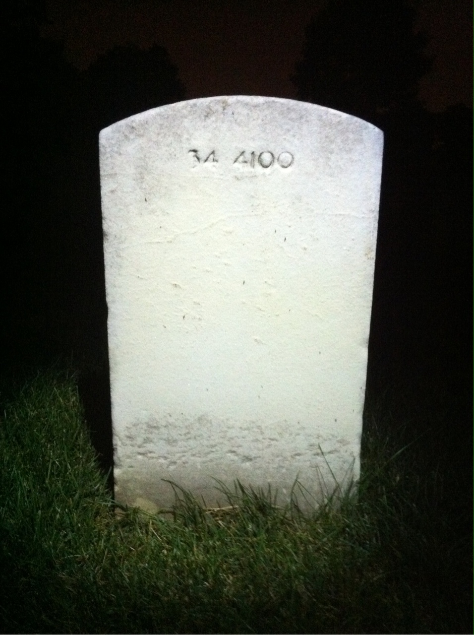 Back of headstone — Robert Miller