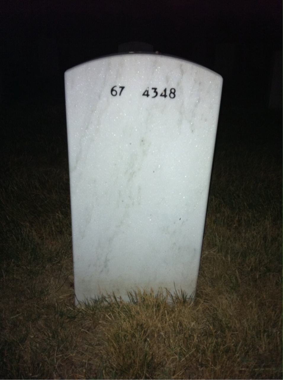 Back of headstone — Warrington Cobb