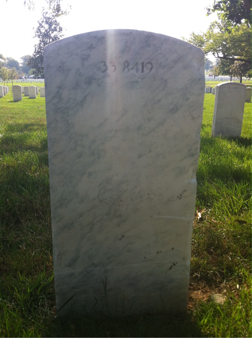 Back of headstone — James Moore