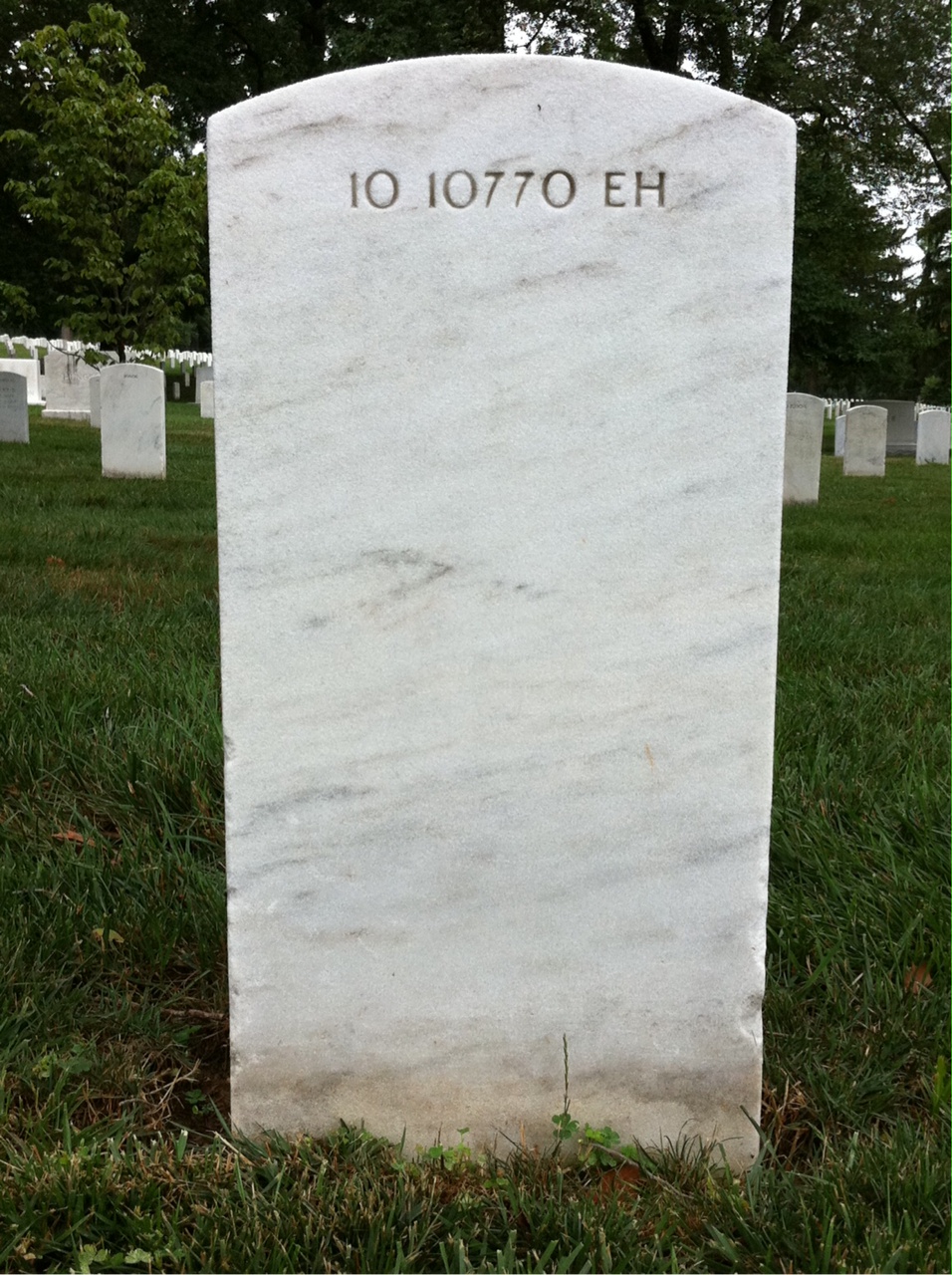 Back of headstone — William Albrecht