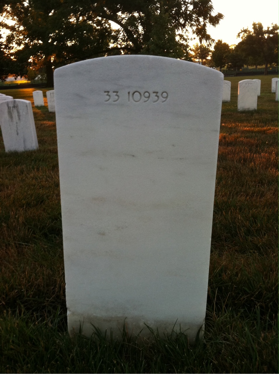 Back of headstone — Julia Mills