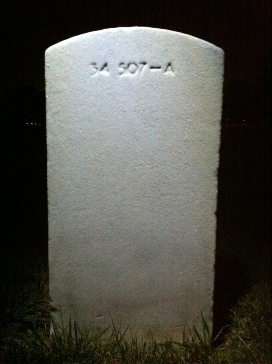 Back of headstone — James Moore