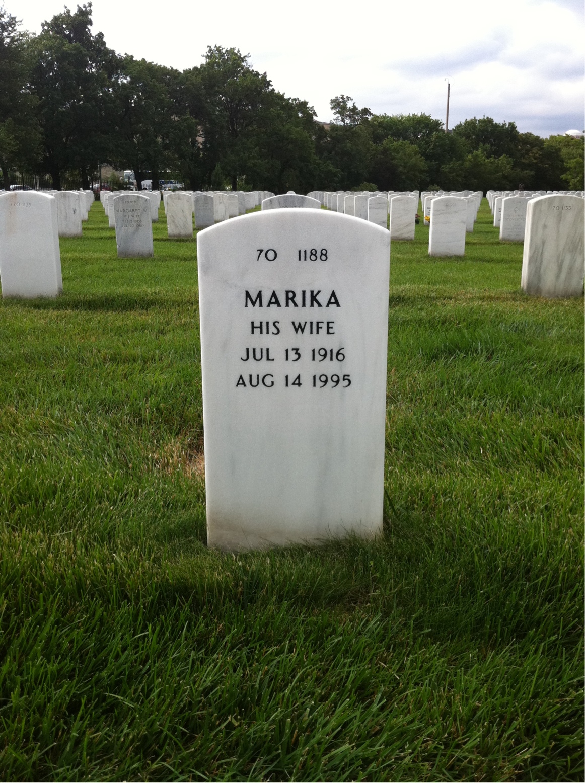 Back of headstone — Eugene Tedick
