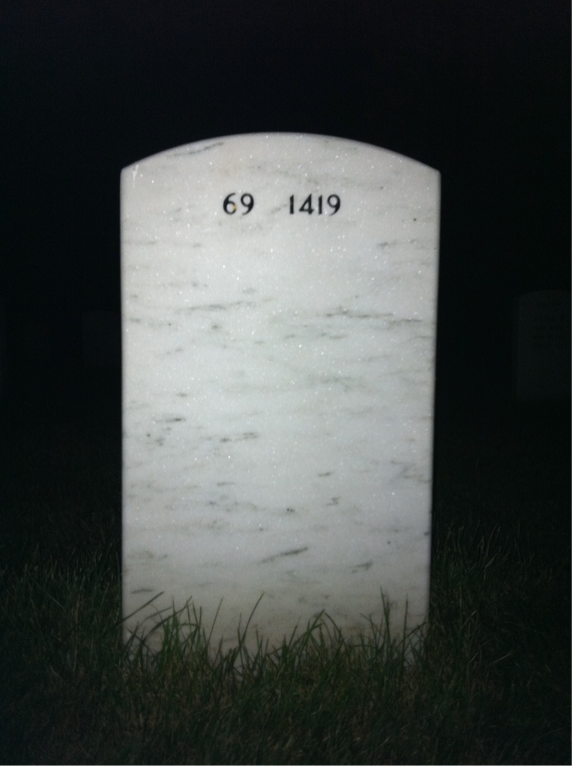 Back of headstone — Louis Neff