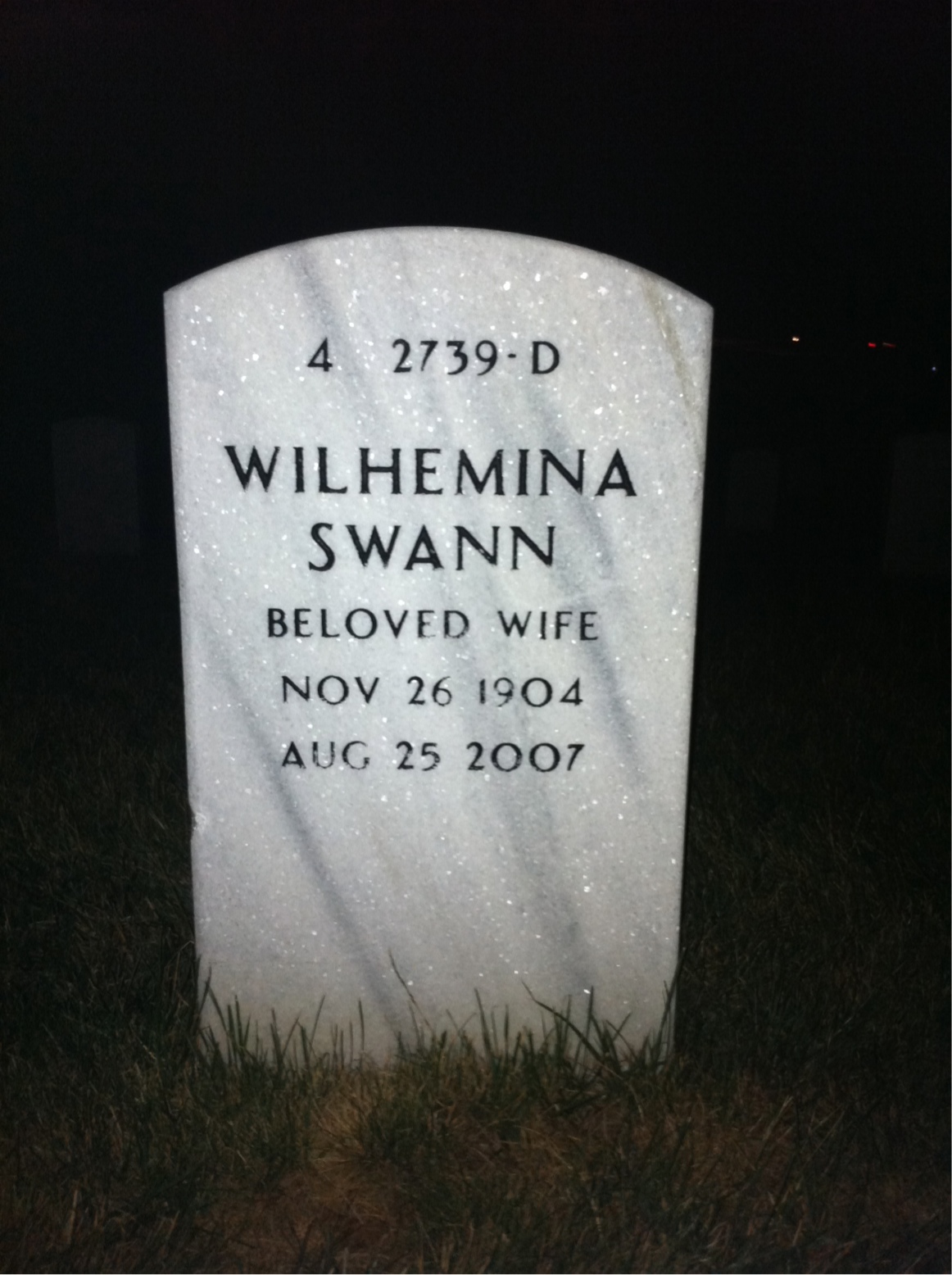Back of headstone — Admiral Trammell