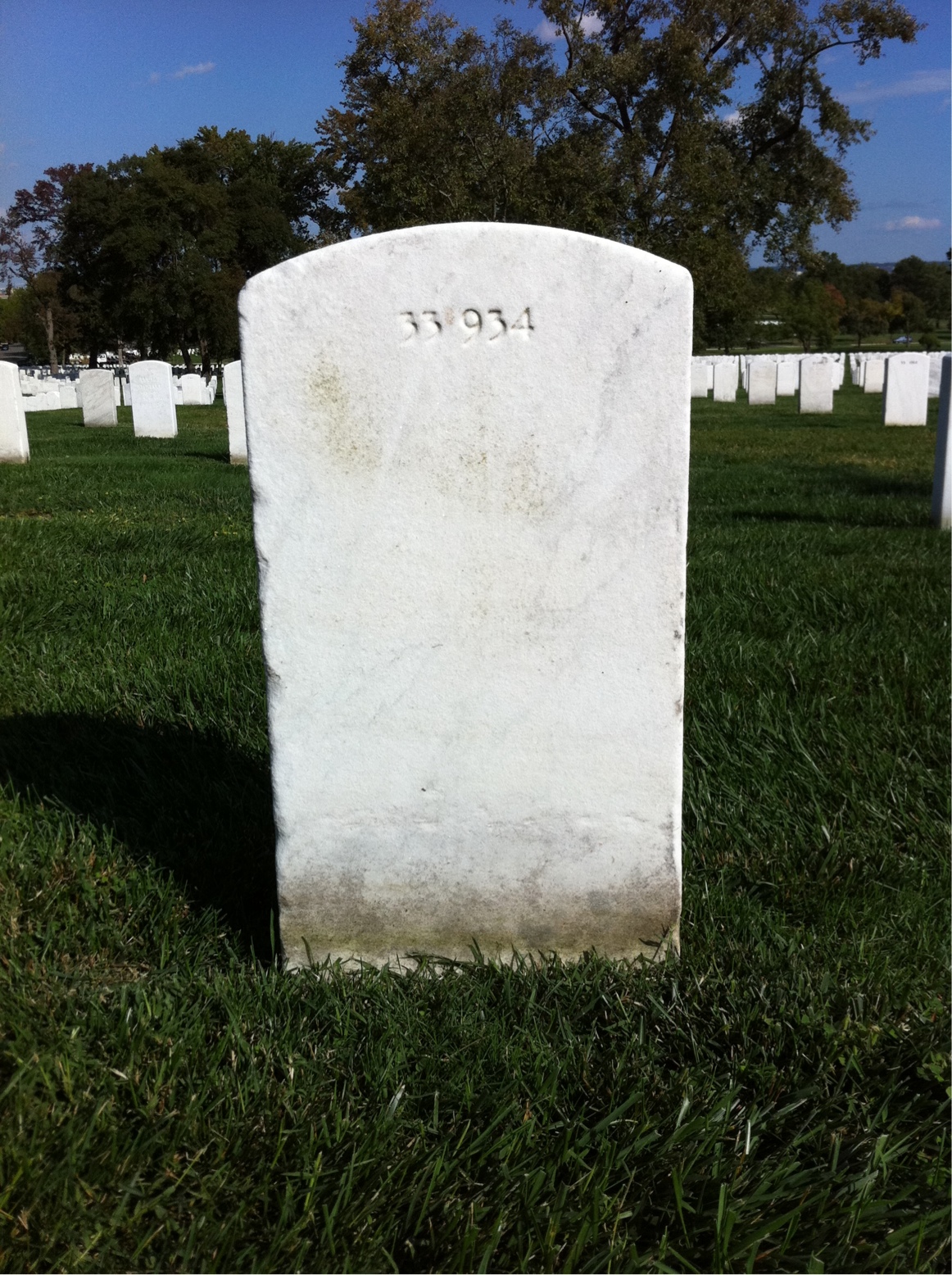 Back of headstone — Richard Mocksfield