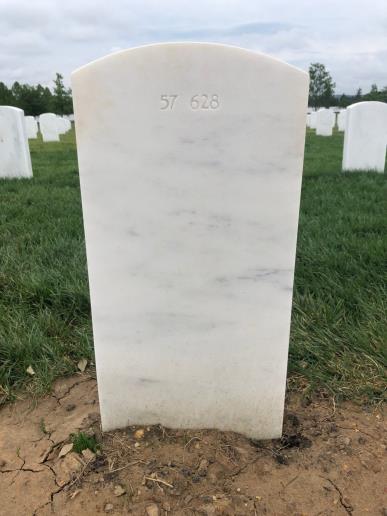 Back of headstone — Wilbert F Stanton