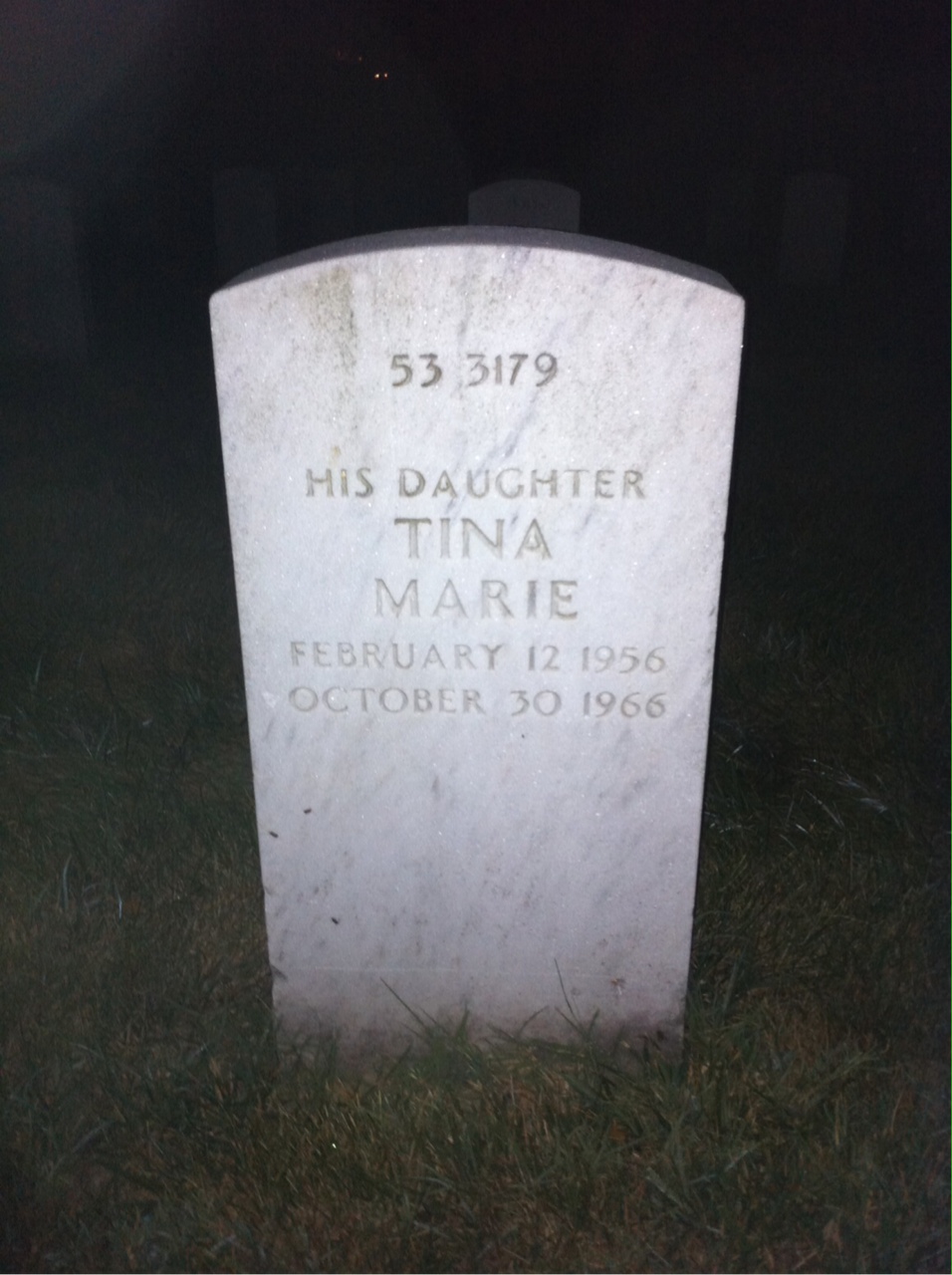 Back of headstone — George Mcneal