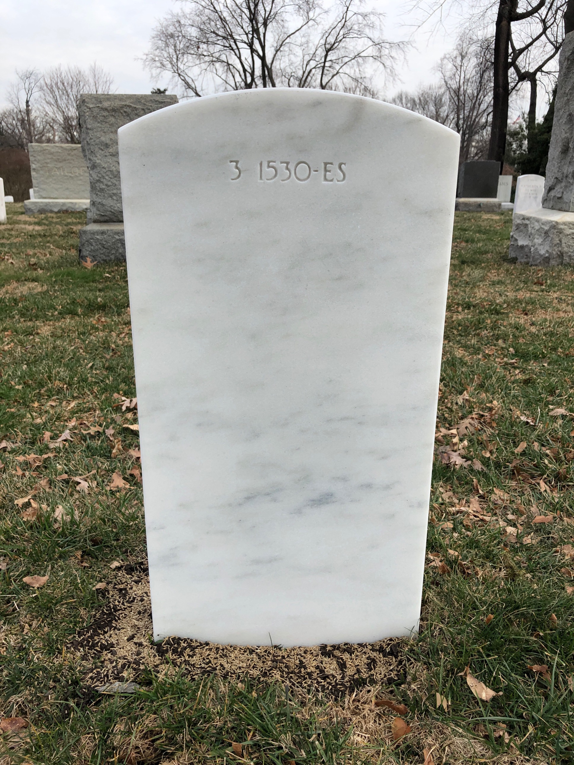 Back of headstone — Edward Allen