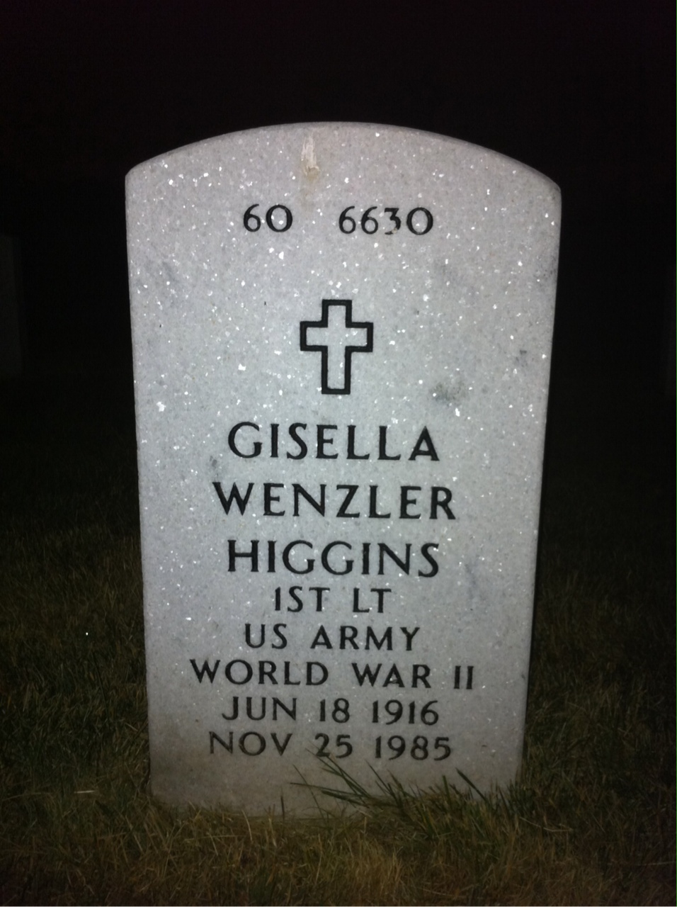 Back of headstone — William Higgins