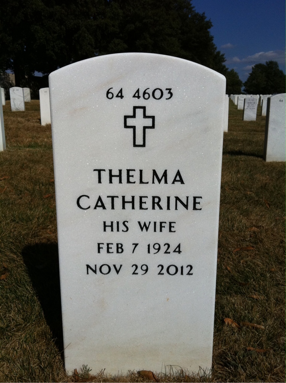 Back of headstone — John Hendrickson