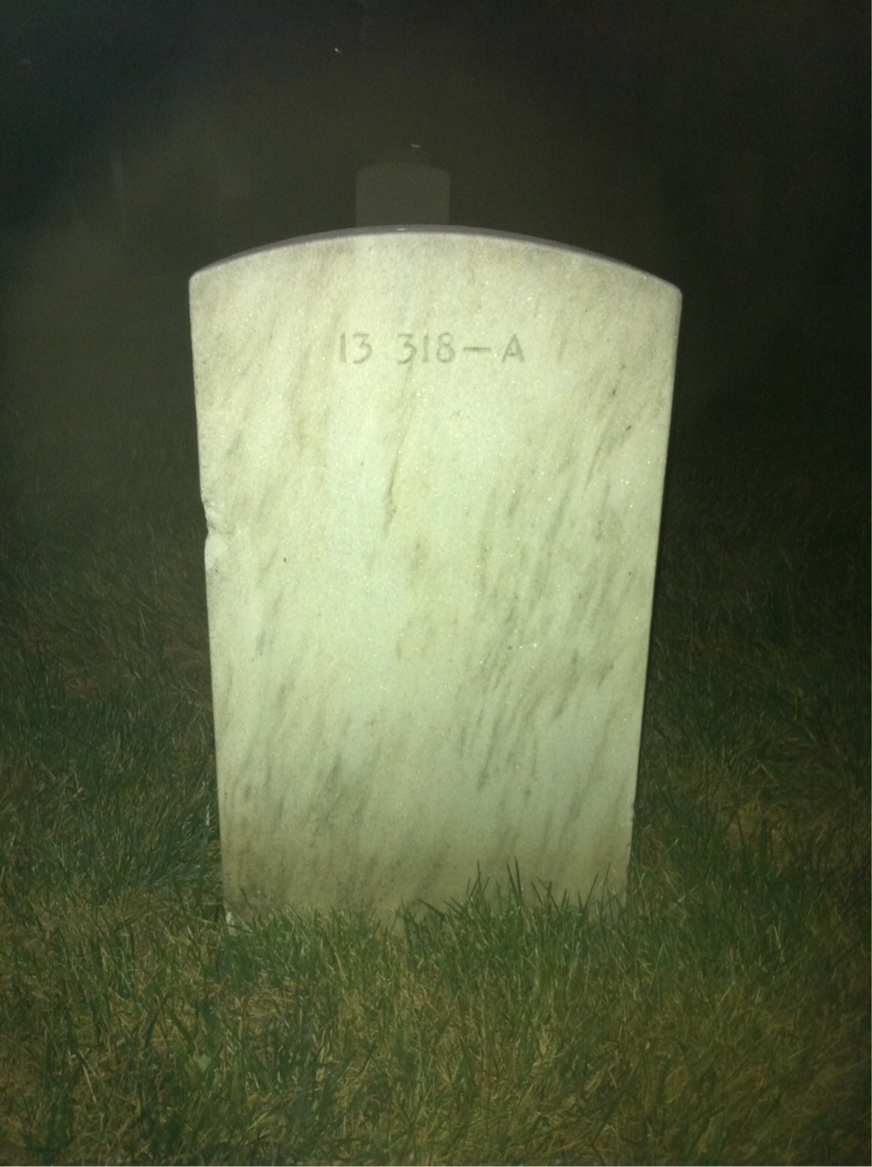 Back of headstone — Ellen Moody