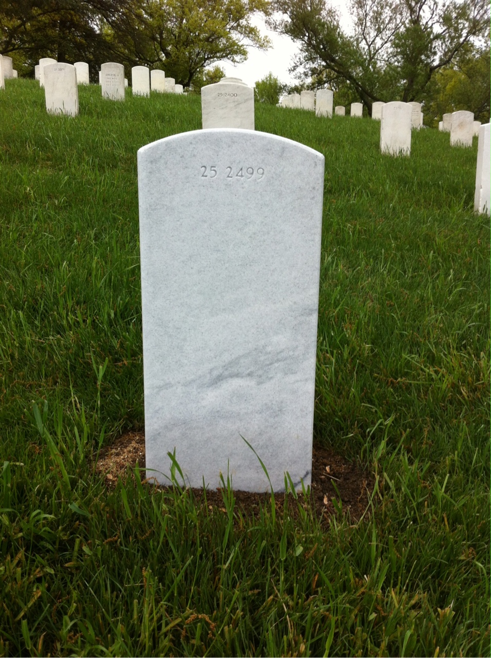 Back of headstone — John Alexander