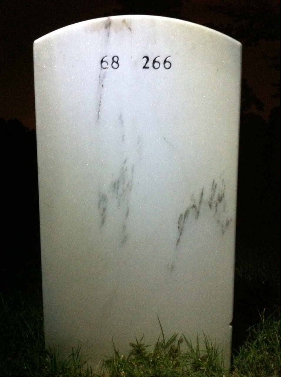 Back of headstone — Robert Ward