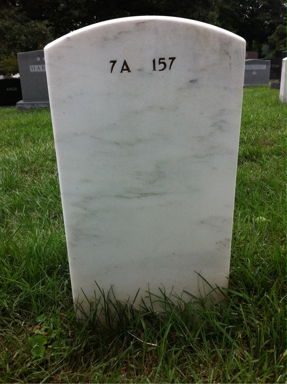 Back of headstone — Delbert Jennings