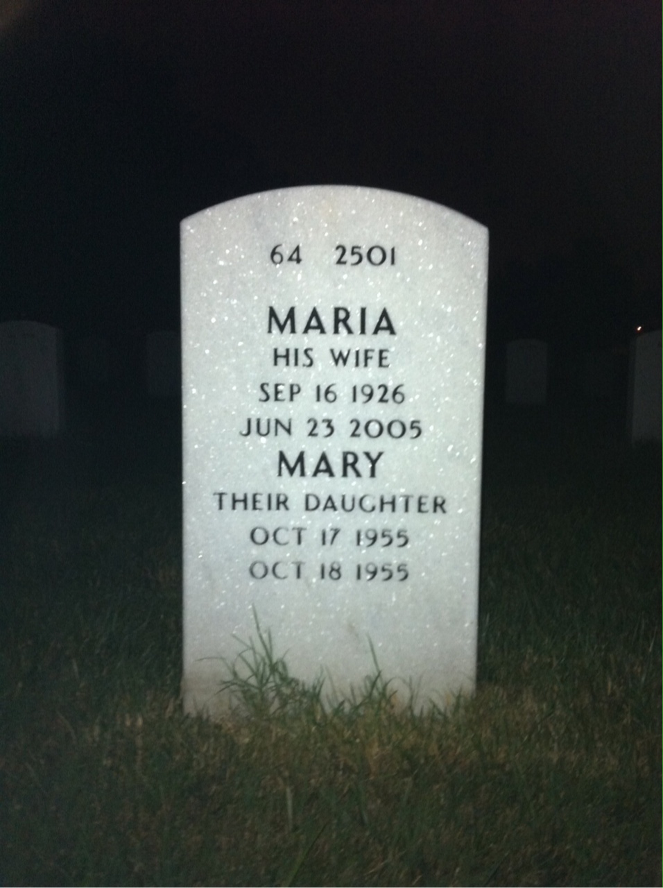 Back of headstone — Bernard Pekala