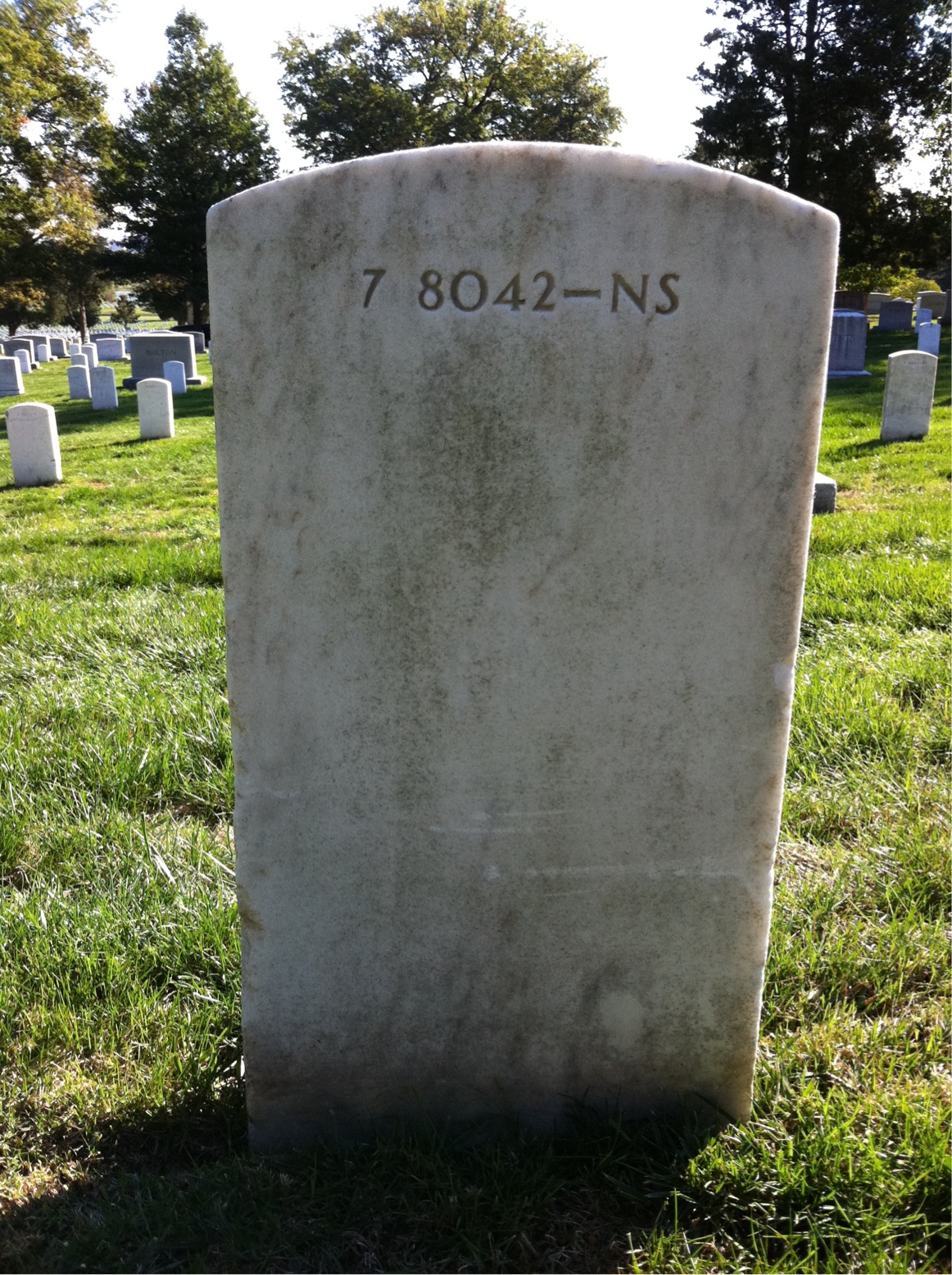 Back of headstone — Gertrude Bachman