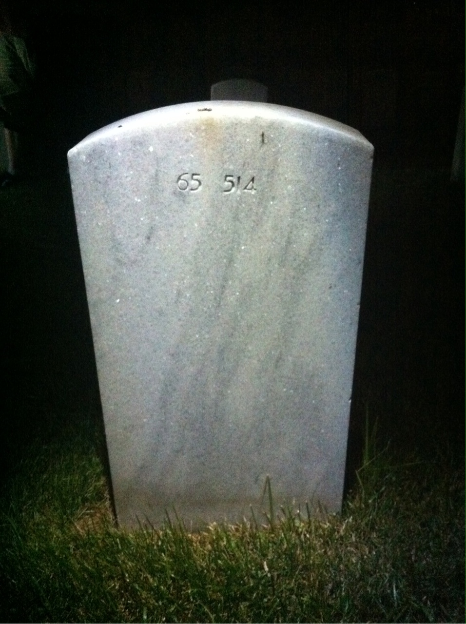 Back of headstone — Edward Moline