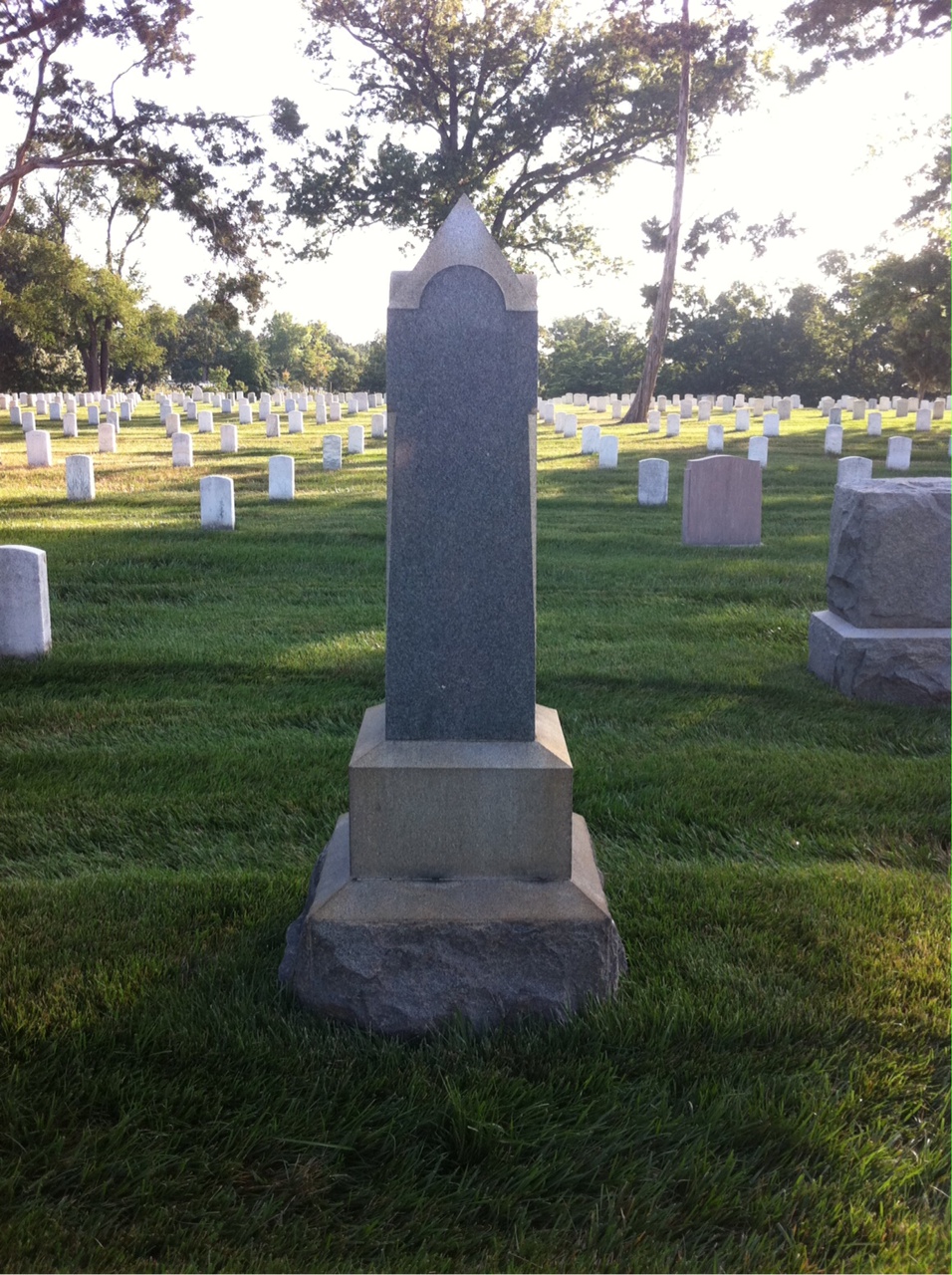 Back of headstone — Edward Bains