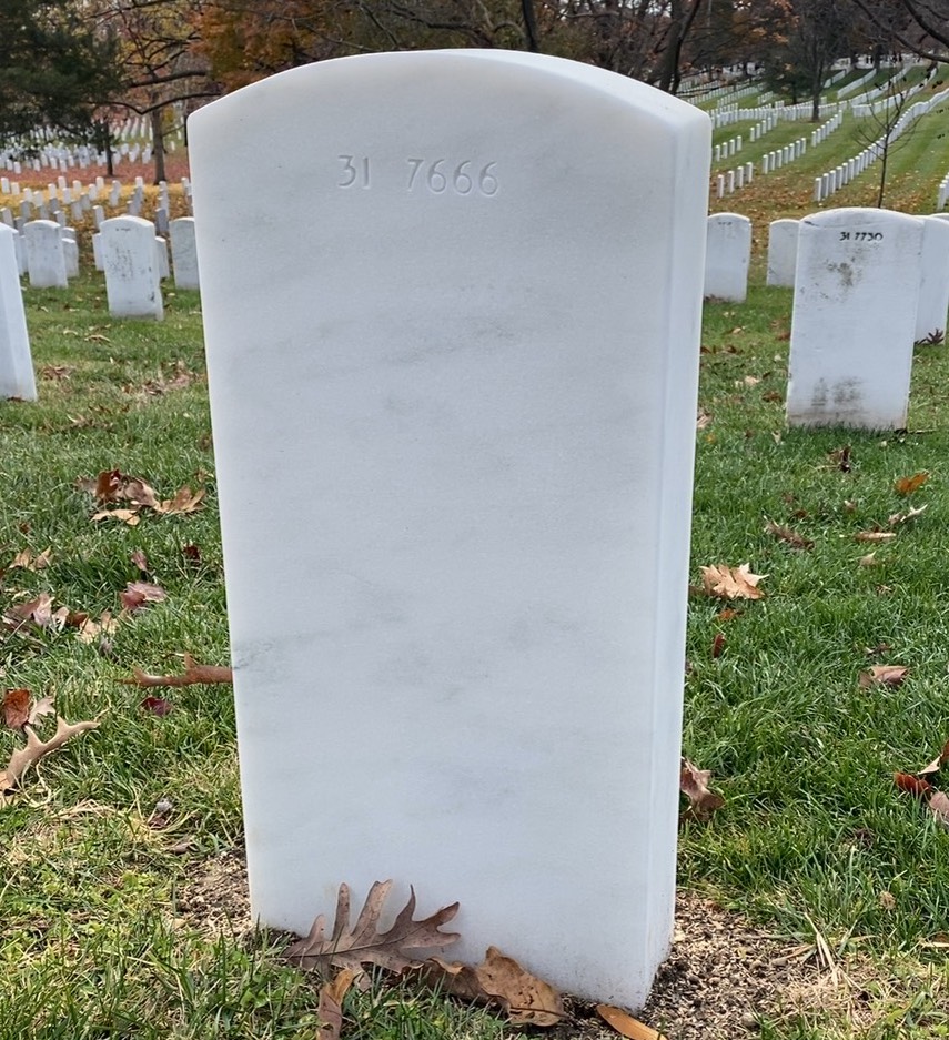Back of headstone — Valmori Mortera Castillo
