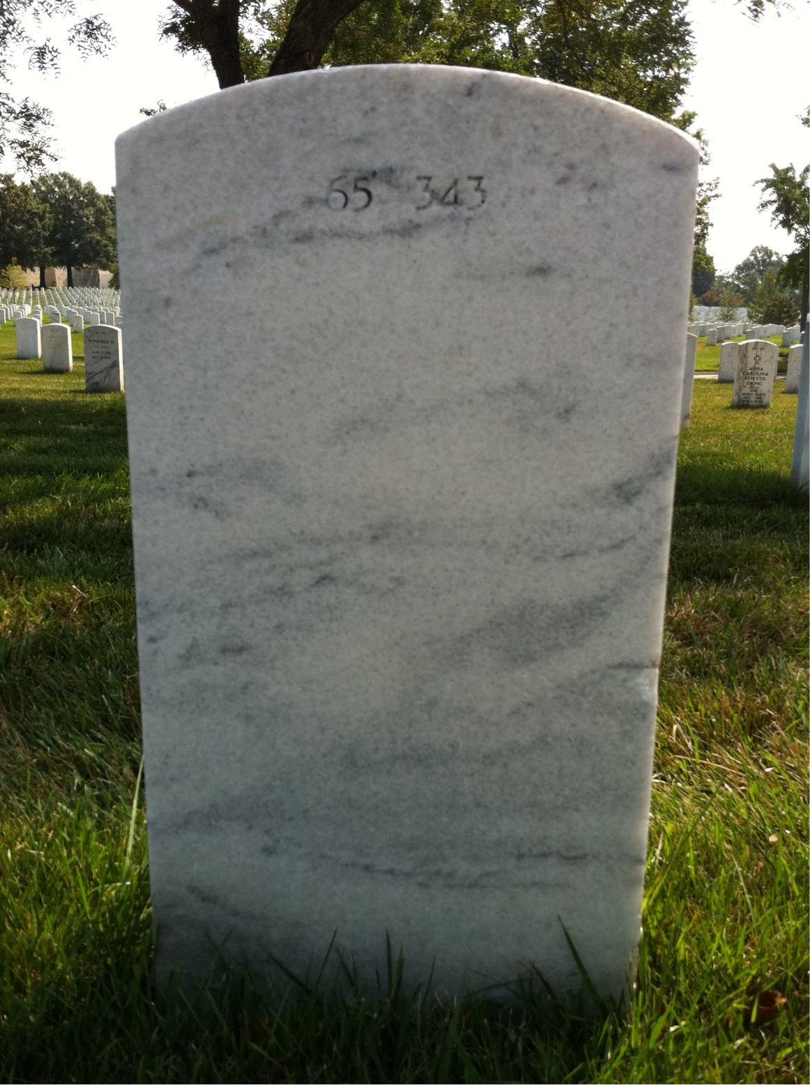 Back of headstone — Gordon Arnold