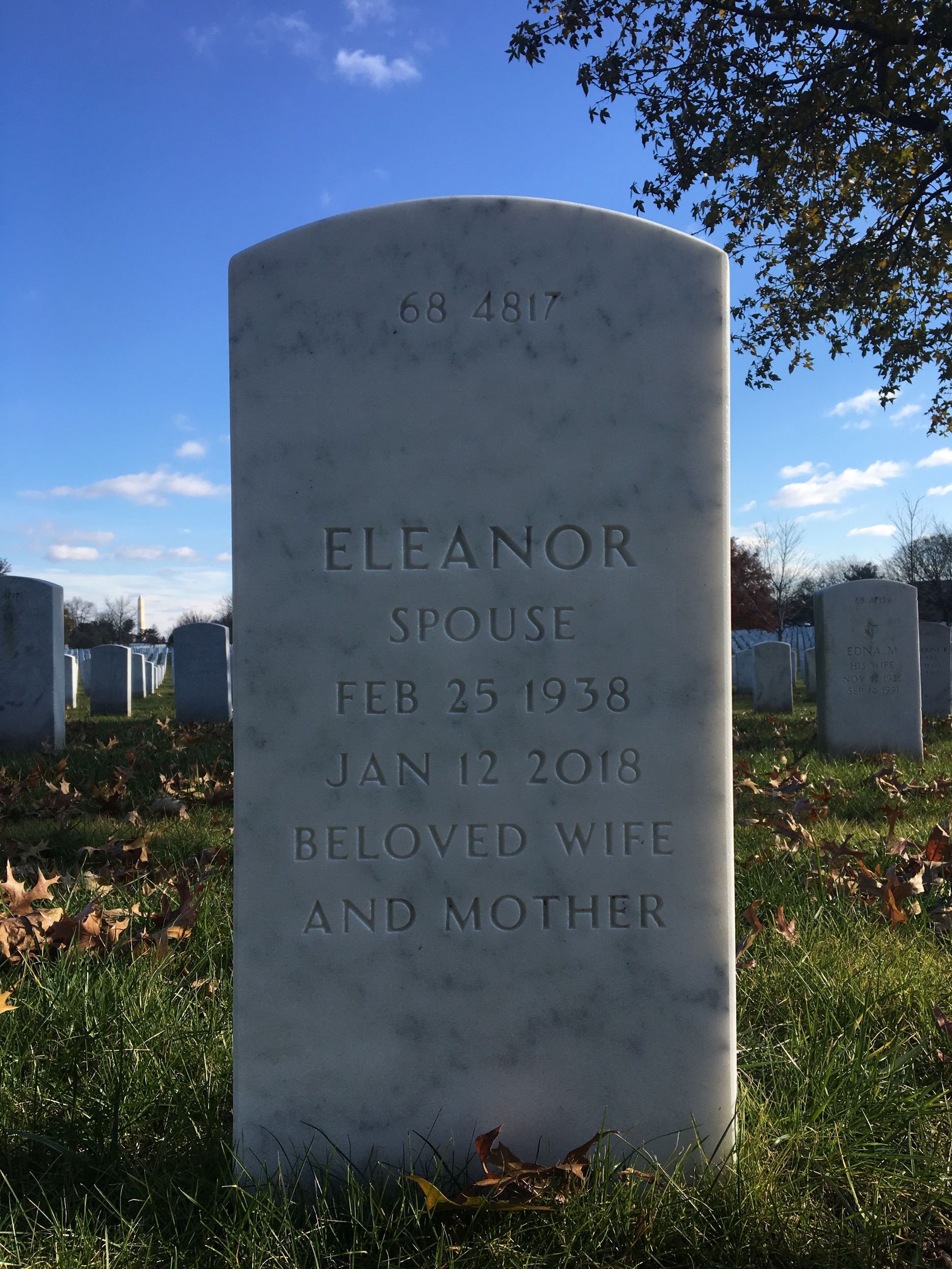 Back of headstone — Richard Allen