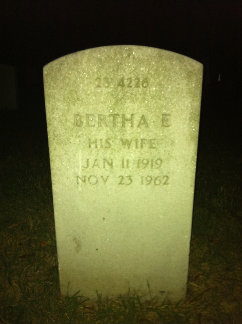 Back of headstone — William R Peifer