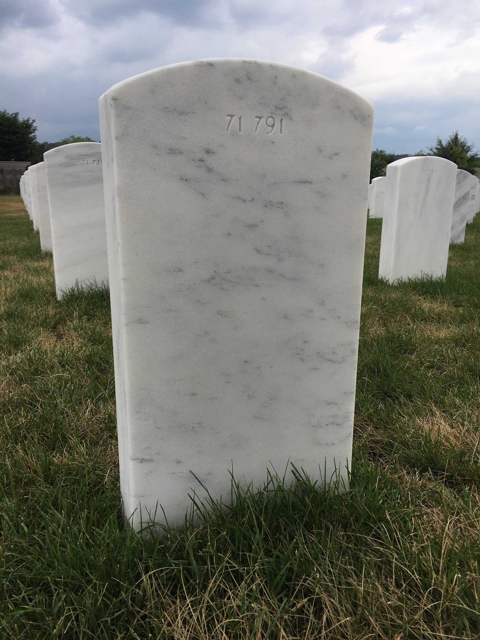 Back of headstone — Homer Morrow