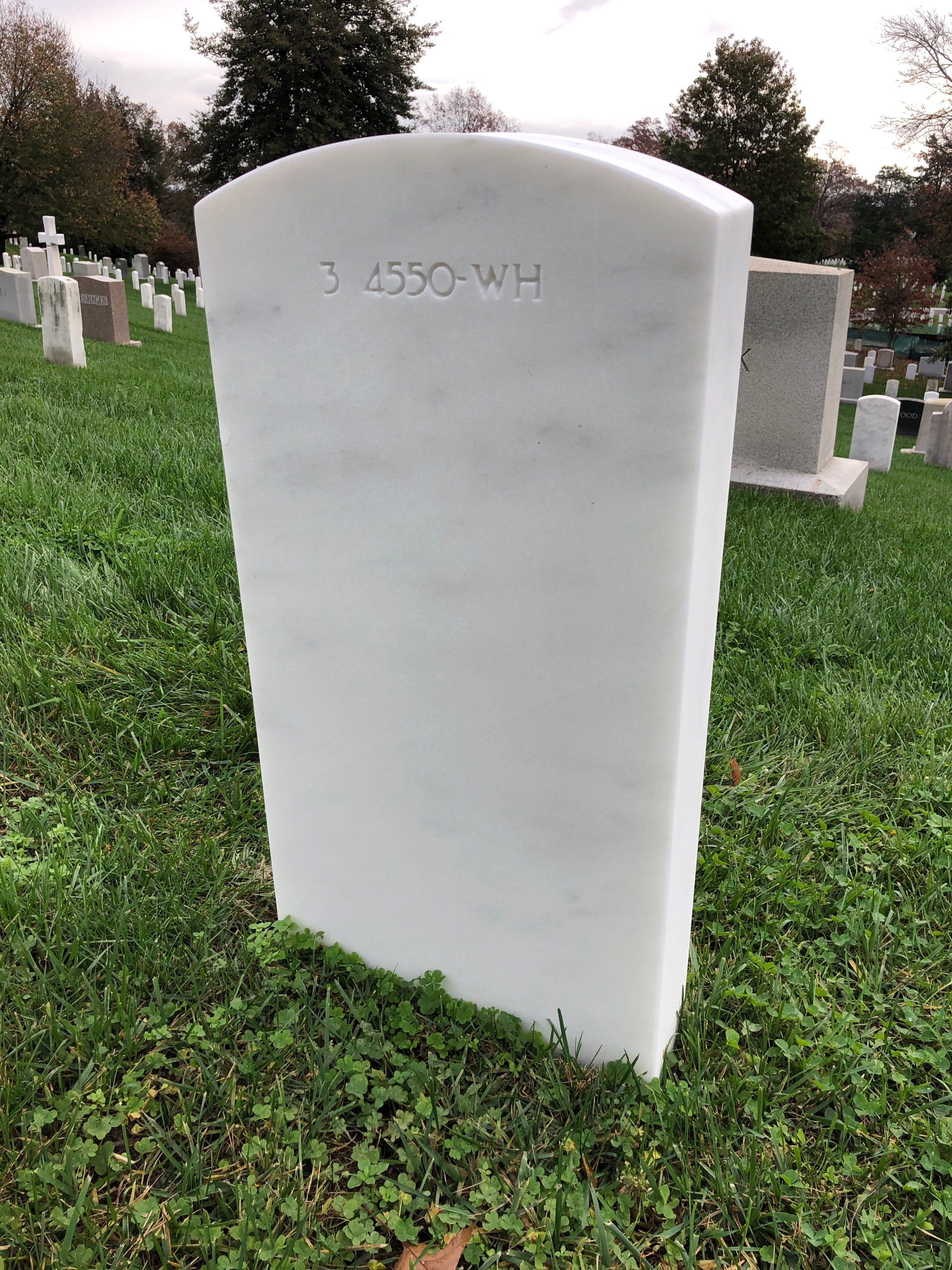 Back of headstone — John Melvin