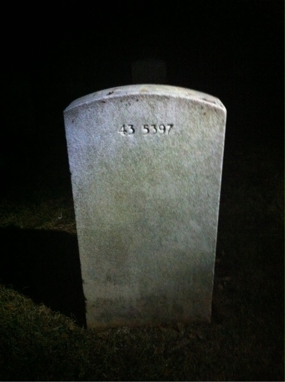 Back of headstone — Forest Baugh