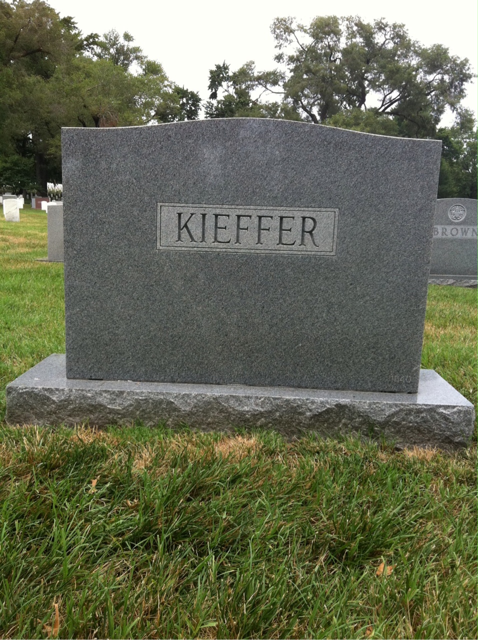 Back of headstone — Pierre Kieffer