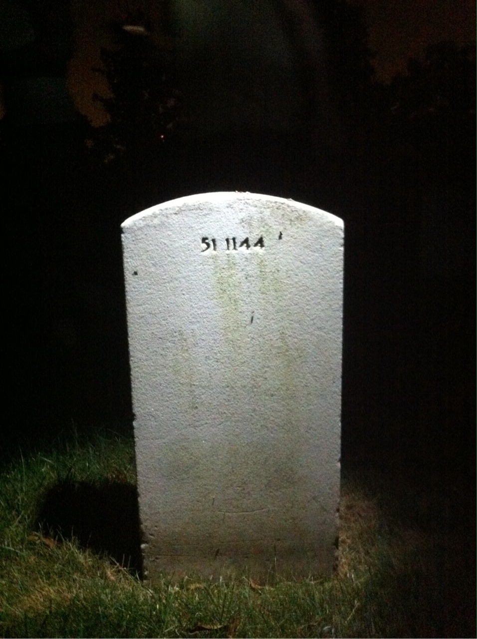 Back of headstone — Victor Adams