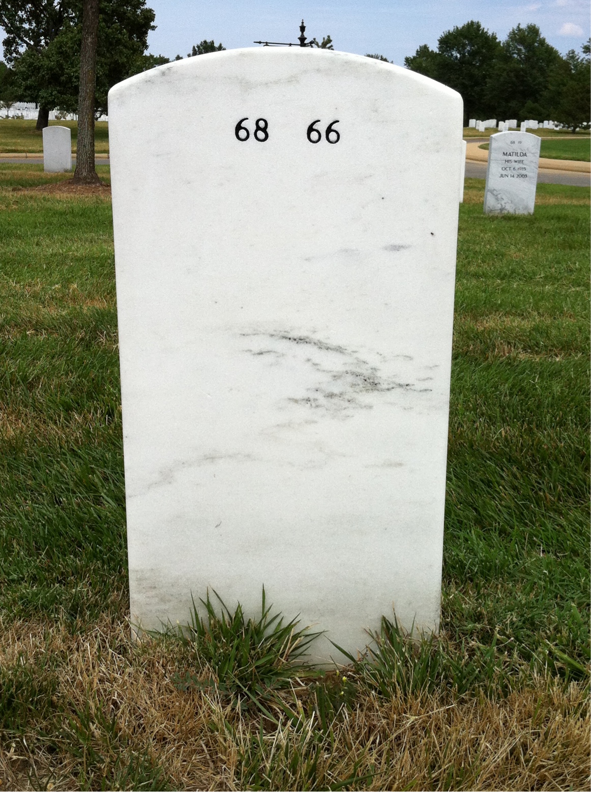 Back of headstone — Samuel Murphey