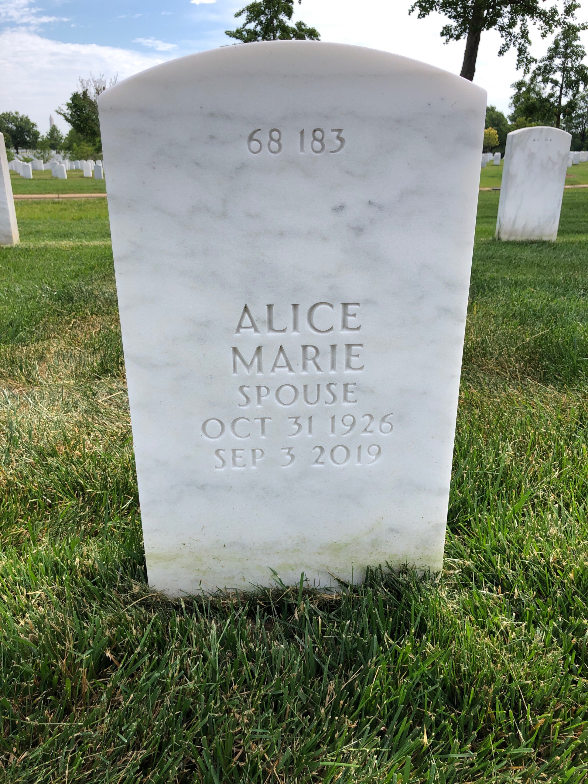 Back of headstone — Samuel Browne