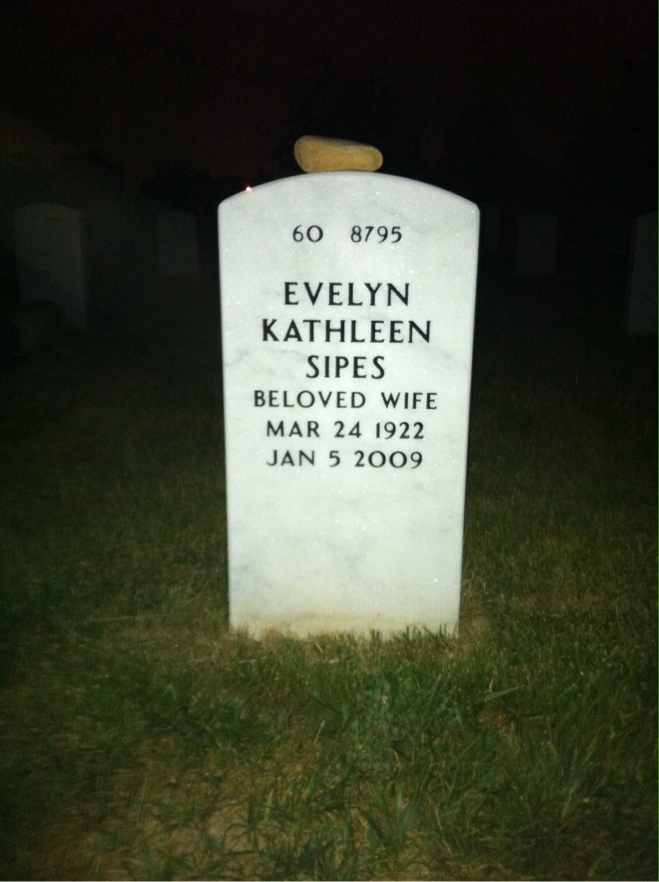 Back of headstone — Howard Kuhn
