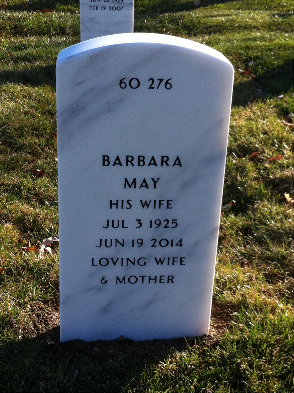 Back of headstone — Ohio Hall